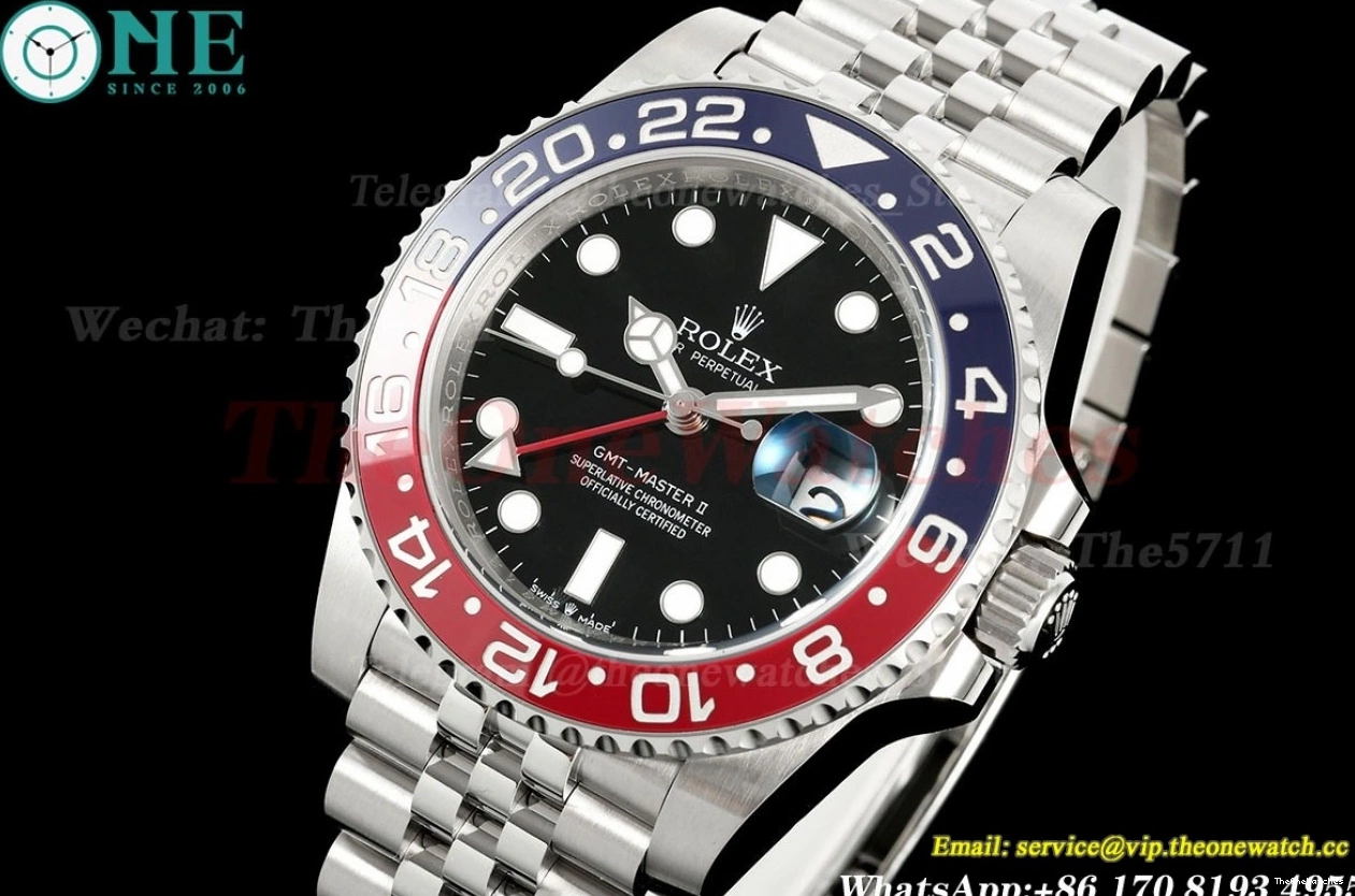 SS 40mm Black SS 126710 V2 II Master GMT Pepsi EWEF Jub SH3285 Dial 0502